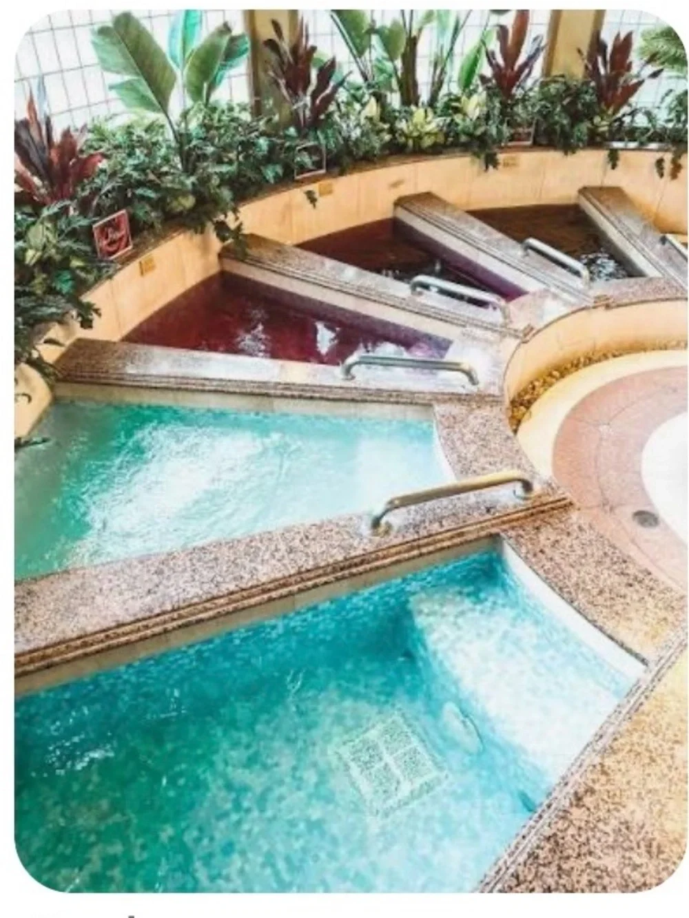 Spa grande bath products clouds waterfall streams rainforest ocean